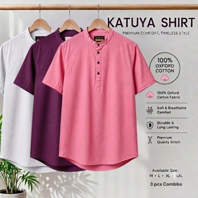 Premium cotton Half katuya shirt 3 pcs