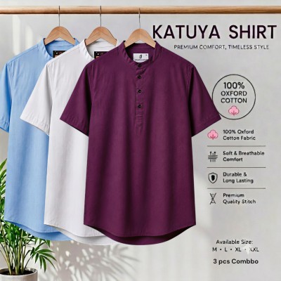 Premium cotton Half katuya shirt 3 pcs