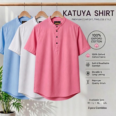 Premium cotton Half katuya shirt 3 pcs