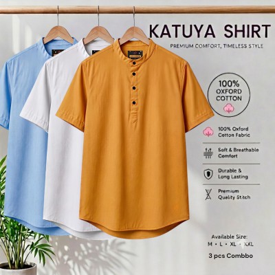 Premium cotton Half katuya shirt 3 pcs