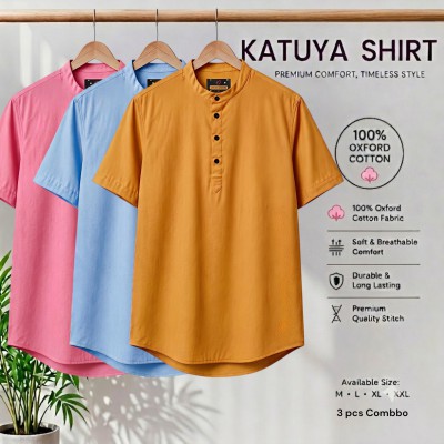 Premium cotton Half katuya shirt 3 pcs