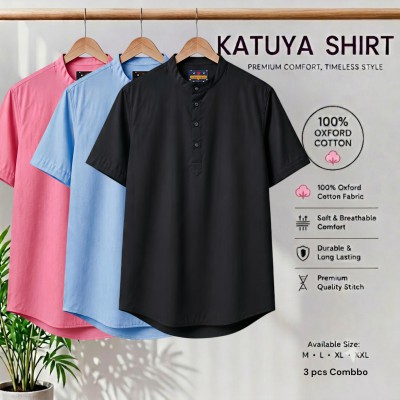 Premium cotton Half katuya shirt 3 pcs