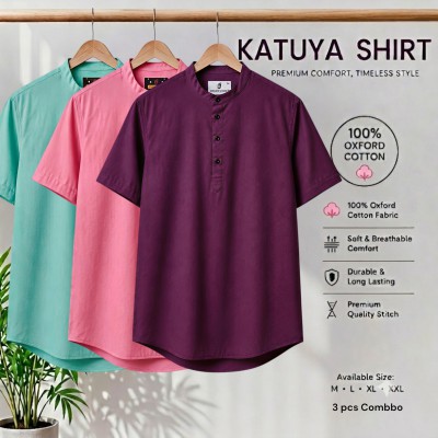 Premium cotton Half katuya shirt 3 pcs