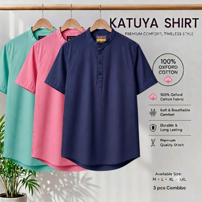 Premium cotton Half katuya shirt 3 pcs