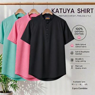Premium cotton Half katuya shirt 3 pcs