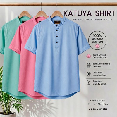 Premium cotton Half katuya shirt 3 pcs