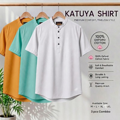 Premium cotton Half katuya shirt 3 pcs