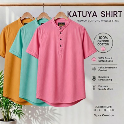 Premium cotton Half katuya shirt 3 pcs