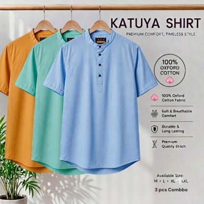 Premium cotton Half katuya shirt 3 pcs