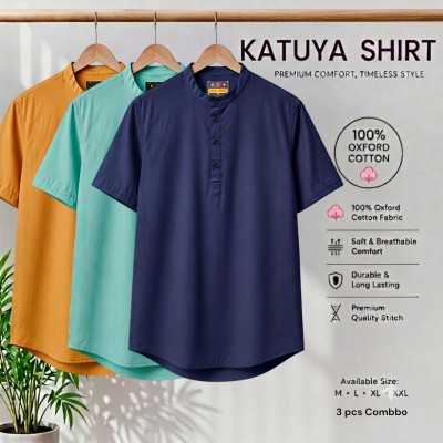 Premium cotton Half katuya shirt 3 pcs