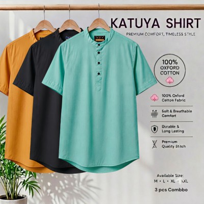 Premium cotton Half katuya shirt 3 pcs