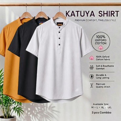 Premium cotton Half katuya shirt 3 pcs