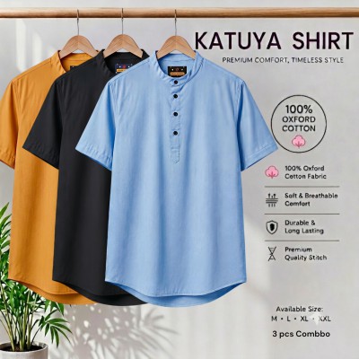 Premium cotton Half katuya shirt 3 pcs