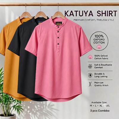 Premium cotton Half katuya shirt 3 pcs