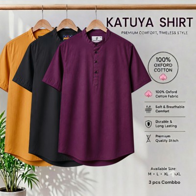 Premium cotton Half katuya shirt 3 pcs