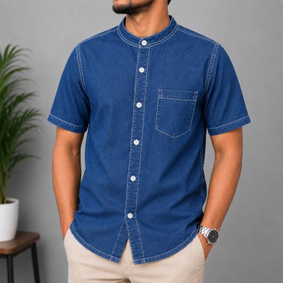Ben Collar Soft Wash Denim Half shirt