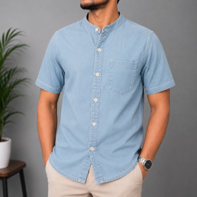 Ben collar Soft Wash Denim Half shirt