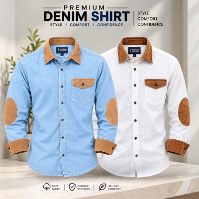 2pcs Premium Quality Denim shirt