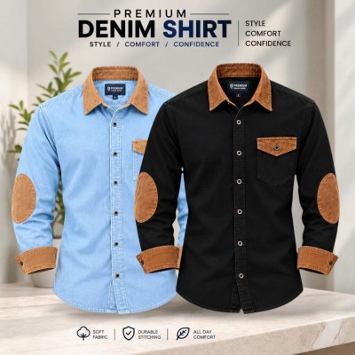 2pcs Premium Quality Denim shirt