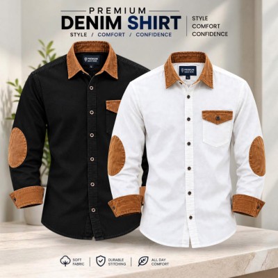 2pcs Premium Quality Denim shirt