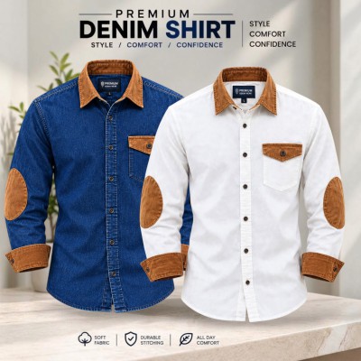 2pcs Premium Quality Denim shirt