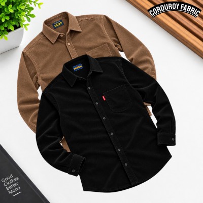 Corduroy Single Pocket shirt 2 pcs