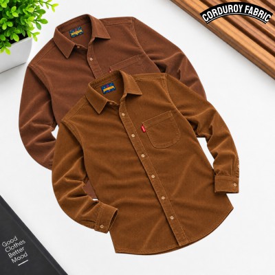 Corduroy Single Pocket shirt 2 pcs