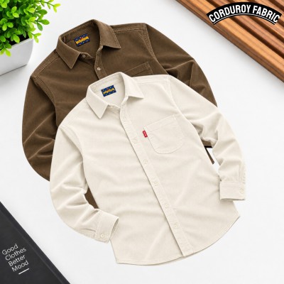 Corduroy Single Pocket shirt 2 pcs