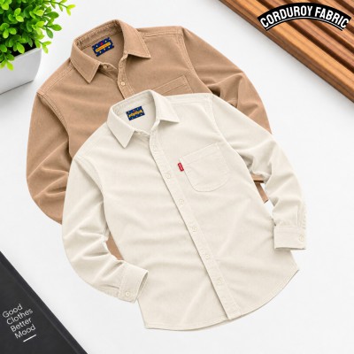 Corduroy Single Pocket shirt 2 pcs