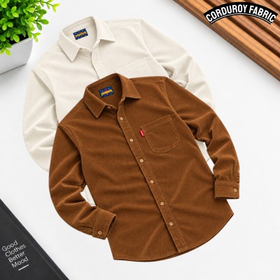 Corduroy Single Pocket shirt 2 pcs