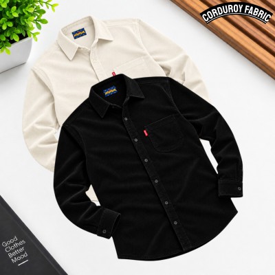 Corduroy Single Pocket shirt 2 pcs